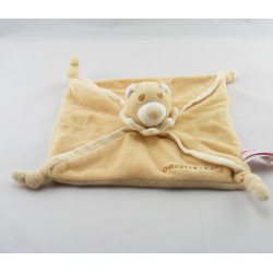 Doudou plat carré ours beige ORCHESTRA