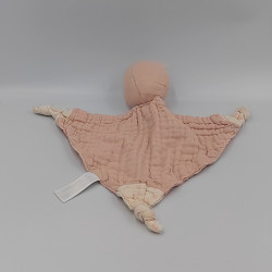 Doudou plat ours rose blanc coeurs lange SIMBA TOYS