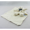 Doudou ours blanc avec mouchoir SUCRE D'ORGE 