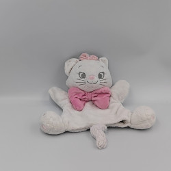 Doudou marionnette chat blanc Marie Les Aristochats Disney