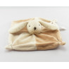 Doudou plat lapin beige marron poche CMP