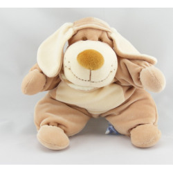 Doudou chat jaune beige marron NOUNOURS