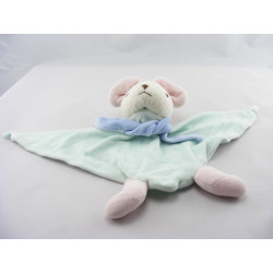 Doudou plat triangle lapin bleu mon premier NOUNOURS