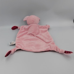 Doudou plat souris rose coeurs SIGIKID