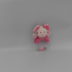 Doudou hochet Mimi la souris rose NICOTOY KIABI