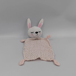 Doudou plat lapin rose blanc pois SIMBA TOYS KIABI