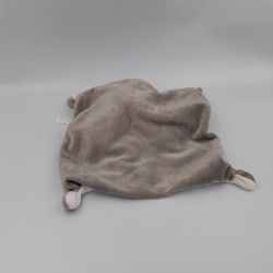 Doudou plat lapin blanc gris NICOTOY SIMBA TOYS