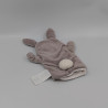 Doudou plat marionnette lapin gris bleu VERTBAUDET