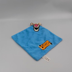 Doudou plat Tigrou bleu Disney Cartoon Club