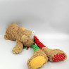 Doudou ours beige marron rouge jaune vert pois SIMBA TOYS NICOTOY