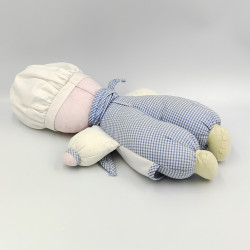 DOUDOU POUPÉE CHIFFON ROSE TENDRE COEUR COROLLE