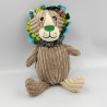 DOUDOU LION BEIGE BLEU VERT JELEKROS