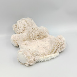 Doudou plat marionnette chat beige blanc HISTOIRE D'OURS