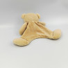 DOUDOU SEMI PLAT OURS BEIGE NOEUD VICHY BLEU VERTBAUDET