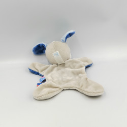 Doudou plat chien gris bleu fusée SUCRE D'ORGE
