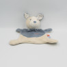 Doudou plat chien bleu beige DANDY SUCRE D'ORGE