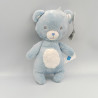 Doudou ours bleu blanc pois TEX