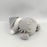 DOUDOU OURS GRIS BLANC RAYÉ MAX ET SAX
