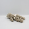 Doudou ours blanc beige Basile et Lola MOULIN ROTY 20 cm