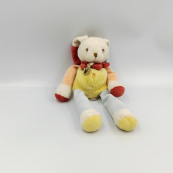 Doudou lapin blanc jaune orange bleu rouge Baby nat