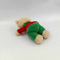 Doudou ours beige vert rouge BENGY