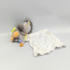 Doudou cheval gris vert orange mouchoir cajou SUCRE D'ORGE