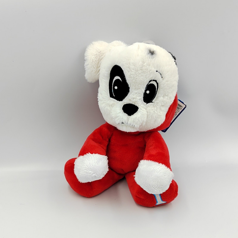 Doudou peluche chien dalmatien pyjama rouge DISNEY