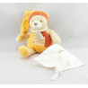 Doudou et compagnie ours orange mouchoir cannelle Mon doudou