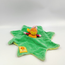Doudou plat étoile verte louna l'abeille MOULIN ROTY