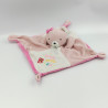 Doudou plat ours chat rose des tous petits bisous MOTS D'ENFANTS