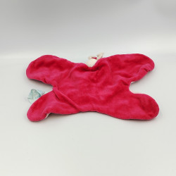 Doudou plat papillon rose fushia orange KING BEAR