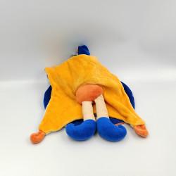 Doudou et compagnie plat ours bleu orange prince Indidou