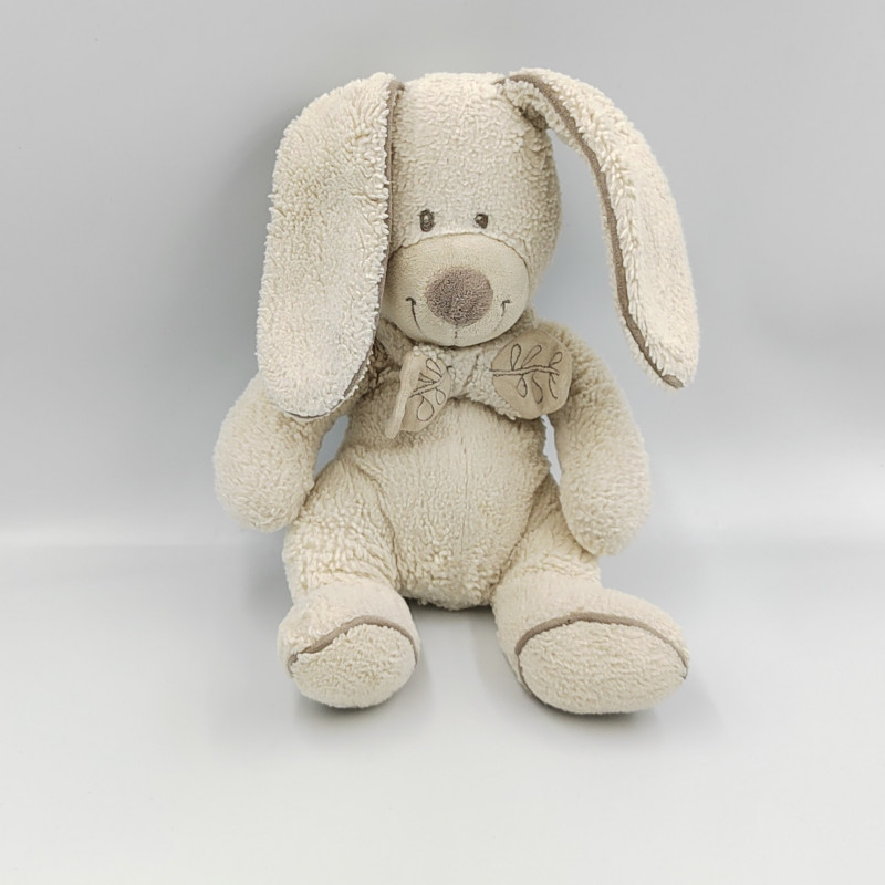Doudou lapin blanc gris NICOTOY