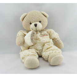 Doudou lapin vichy beige avec coussin DOUDOU ET COMPAGNIE