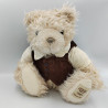 Peluche ours beige chemise gilet marron GIORGIO BEVERLY HILLS 2003