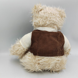 Peluche ours beige chemise gilet marron GIORGIO BEVERLY HILLS 2003