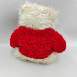 Peluche ours blanc pull laine rouge GIORGIO BEVERLY HILLS 2006