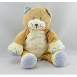 Doudou chat renard beige tortue brodé BENGY