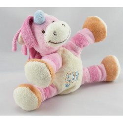 Doudou licorne rose BENGY NEUF