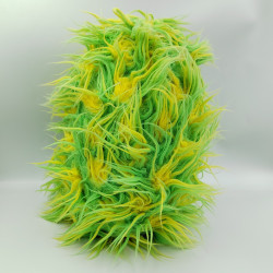 Ancienne peluche hérisson vert jaune AJENA