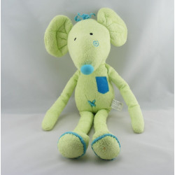 Doudou chat mauve violet VERTBAUDET