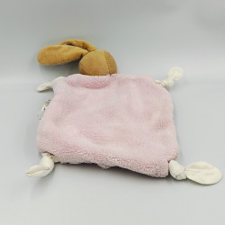 Doudou plat lapin plume rose KALOO