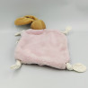 Doudou plat lapin plume rose KALOO