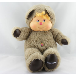 Ancienne Peluche ours marron Nombrilou AJENA 