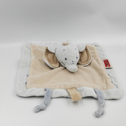 DOUDOU PLAT ÉLÉPHANT BLEU BEIGE NATTOU