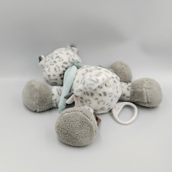 Doudou musical chat panthère blanc gris LEA NATTOU