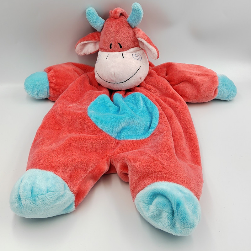 Doudou range pyjama vache rose bleu ADDEX JUNIOR