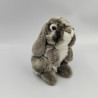 Peluche lapin gris blanc toute douce GIPSY 20 cm 