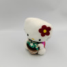 Doudou chat blanc rouge pot de fleurs HELLO KITTY