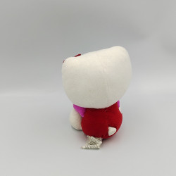 Doudou chat blanc rouge pot de fleurs HELLO KITTY